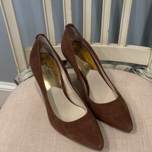 Michael Kors Brown Suede Pointed Toe Heels